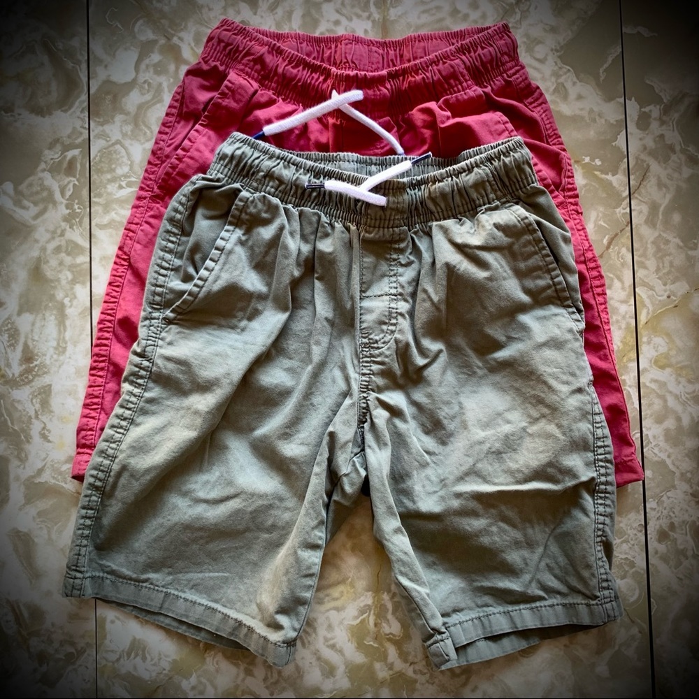 2pk Pull-on chino shorts
